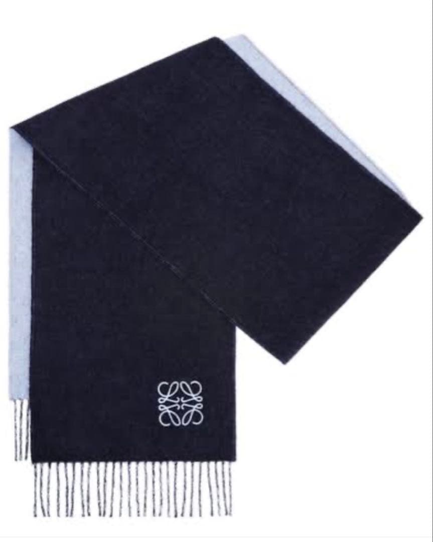 バイカラー スカーフ ウール&カシミヤ