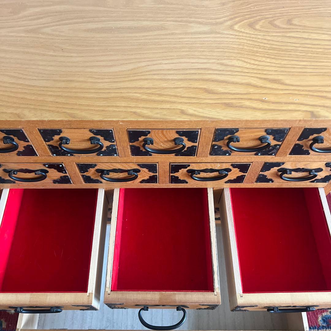 Aliです。骨董品　薬箪笥　薬箱　小箪笥　5段小引き出し17杯