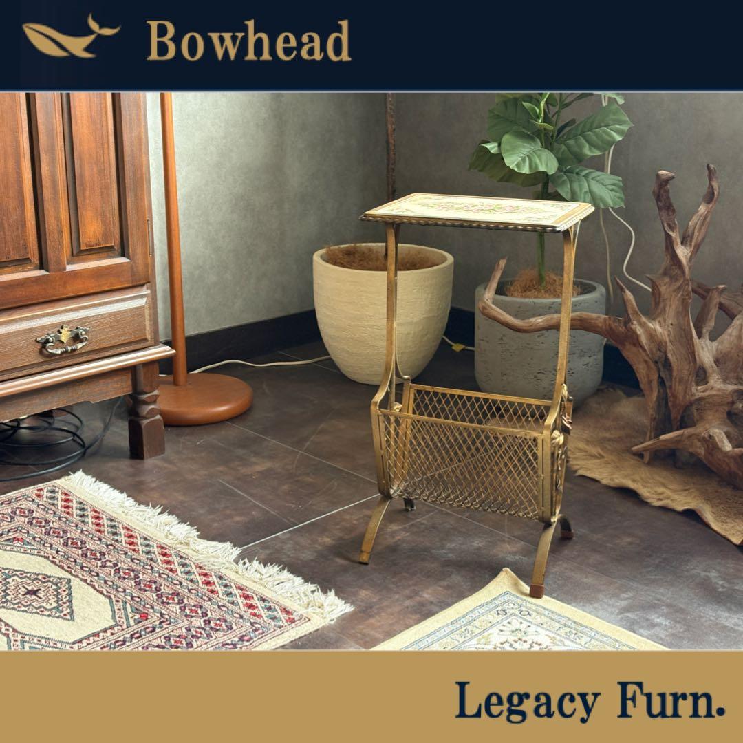 アイアン花台　ワゴン　アンティーク調　サイドテーブル　レトロ　GZ