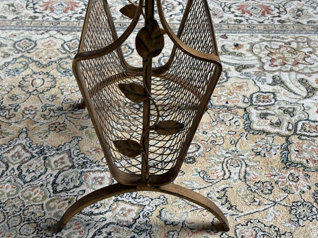 アイアン花台　ワゴン　アンティーク調　サイドテーブル　レトロ　GZ