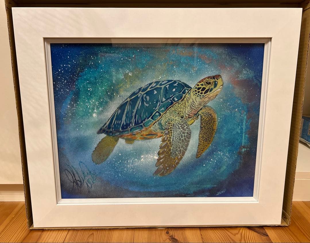 匿名配送⭐︎スプレーアートエデン　オリジナル原画サイズF6 白額付きセット