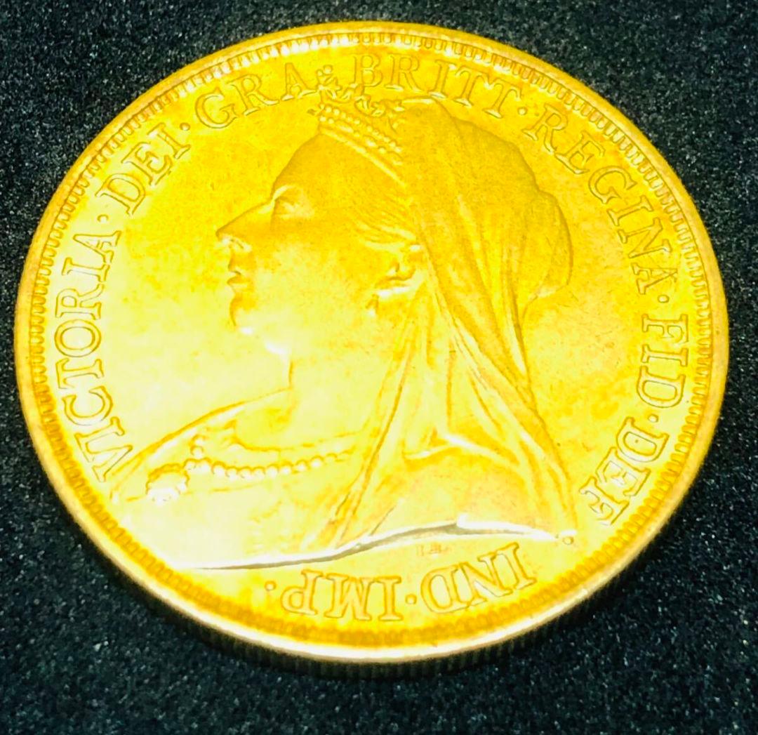 1899年　ヴィクトリア女王 金貨 オーストラリア 聖ジョージ竜退治3