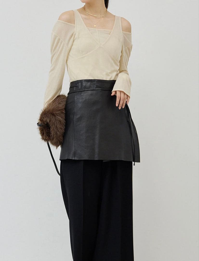 GALLARDAGALANTE ガリャルダガランテ レザーラップスカート