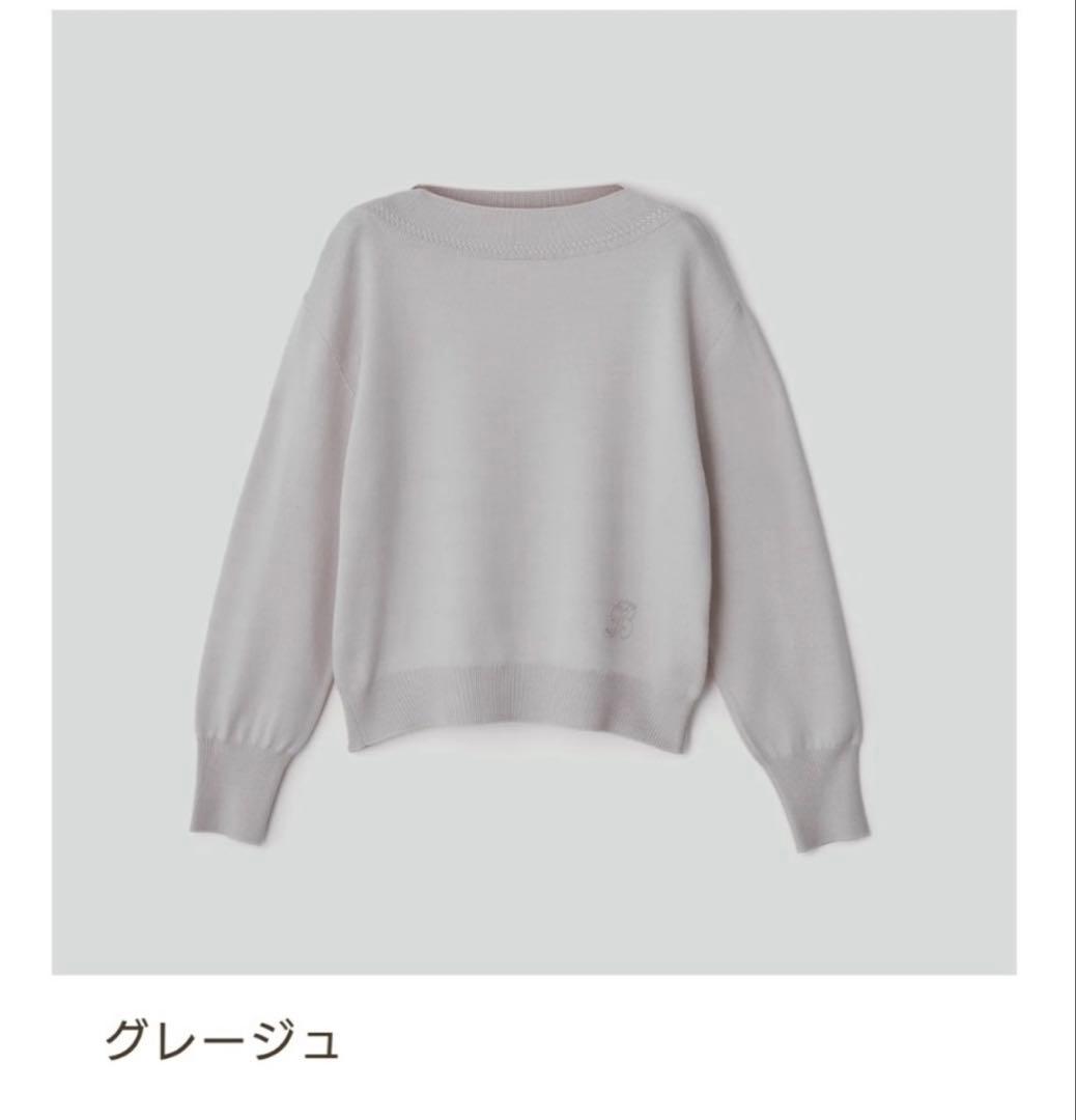 フォクシー　ニット 2022Lunetta グレージュ　38 ロゴ刺繍42614