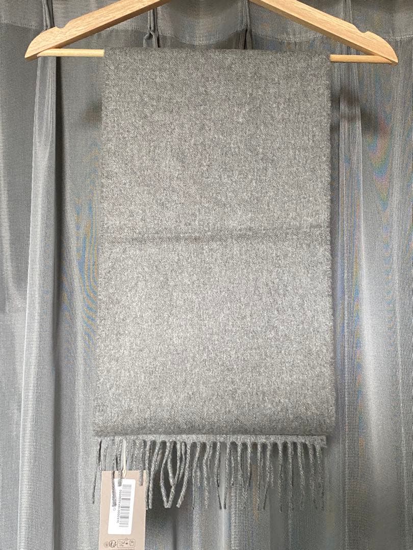 Johnstons of Elgin ピュアカシミヤストールマフラー グレー