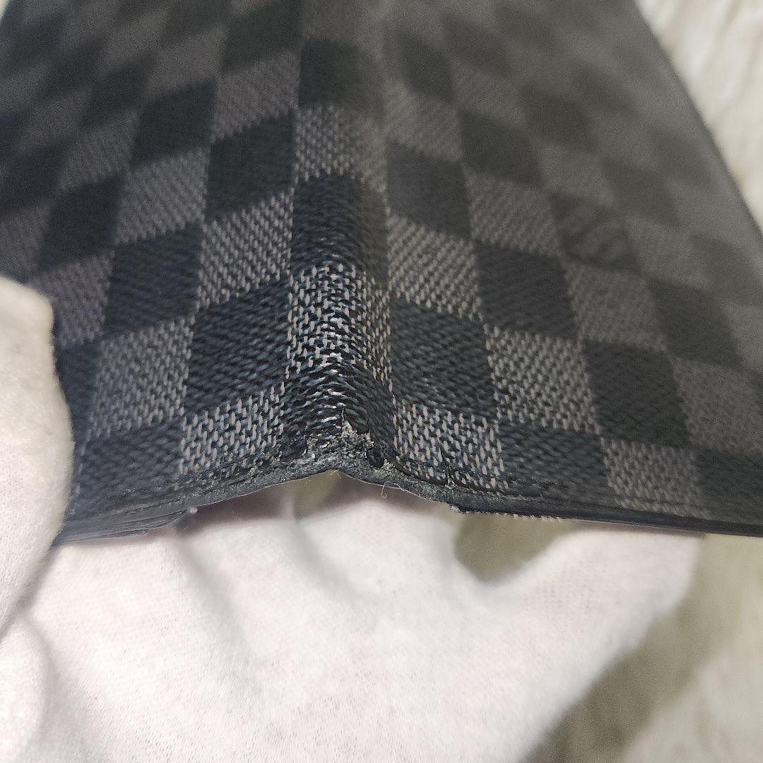 LOUIS VUITTON 長財布 ダミエ グラフィット ポルトフォイユブラザ