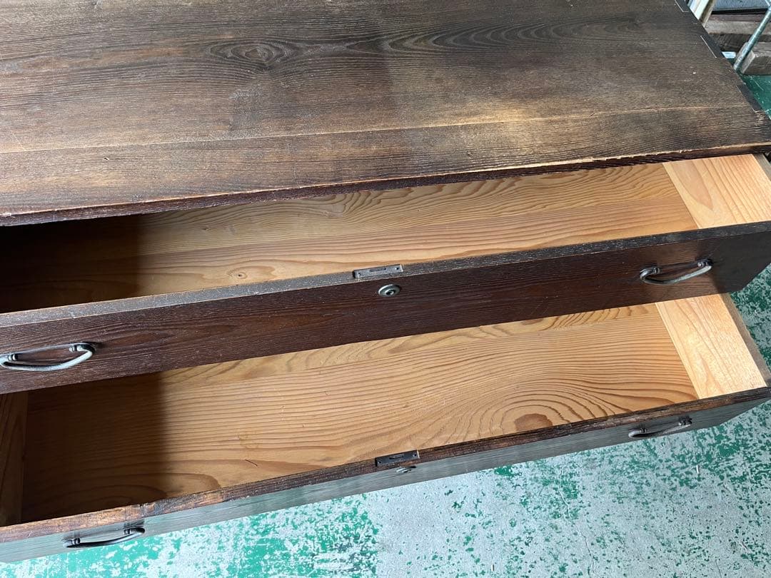 和箪笥 昭和レトロ 当時物 インテリア アンティーク ビンテージ 鉄金具