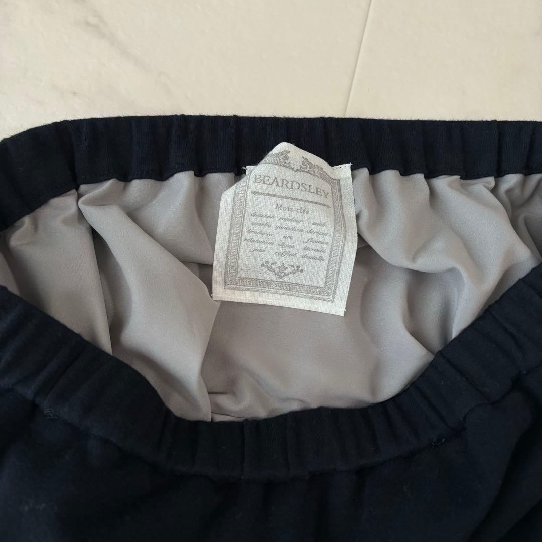 美品✨《ビアズリー 》気球　サテン　ロングスカート　ウエストリブ