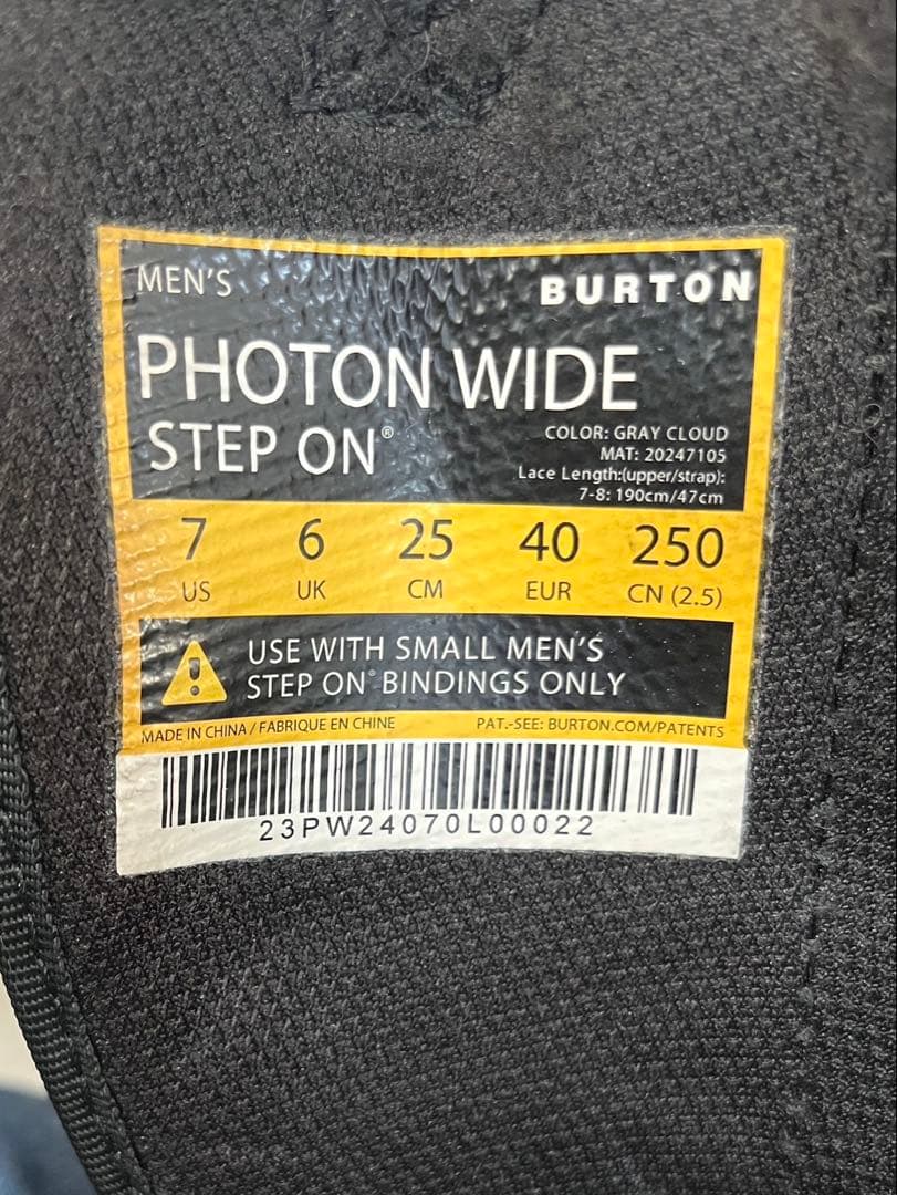 スノーボード BURTON STEP ON PHOTON SET