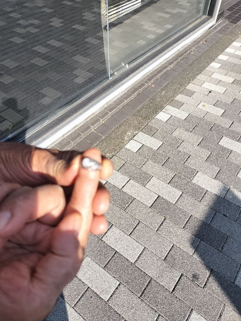 シルバーリング 白い石付き ポーチ付き