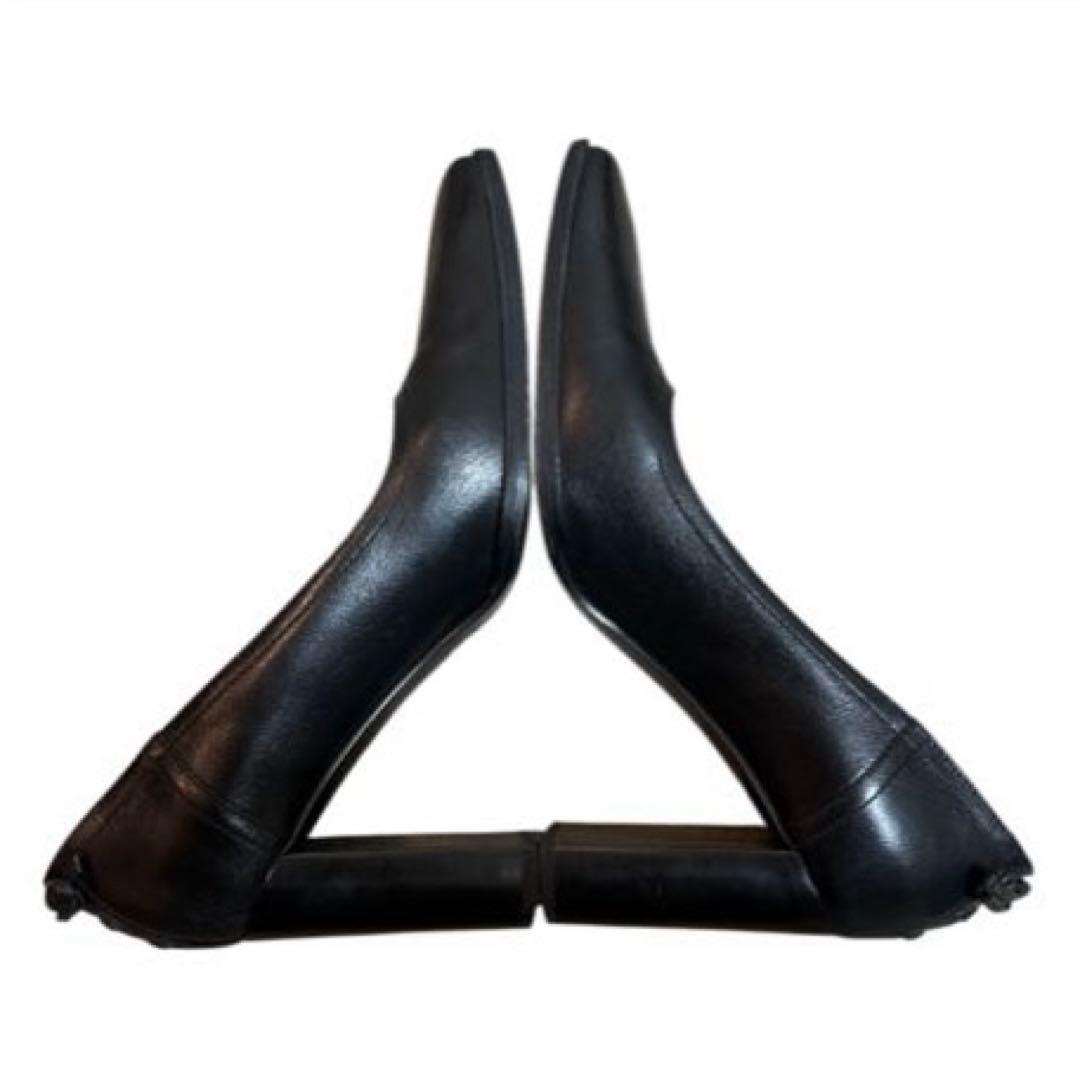 miu miu バックレースアップスクエアトゥパンプス　ブラック37（24㎝）