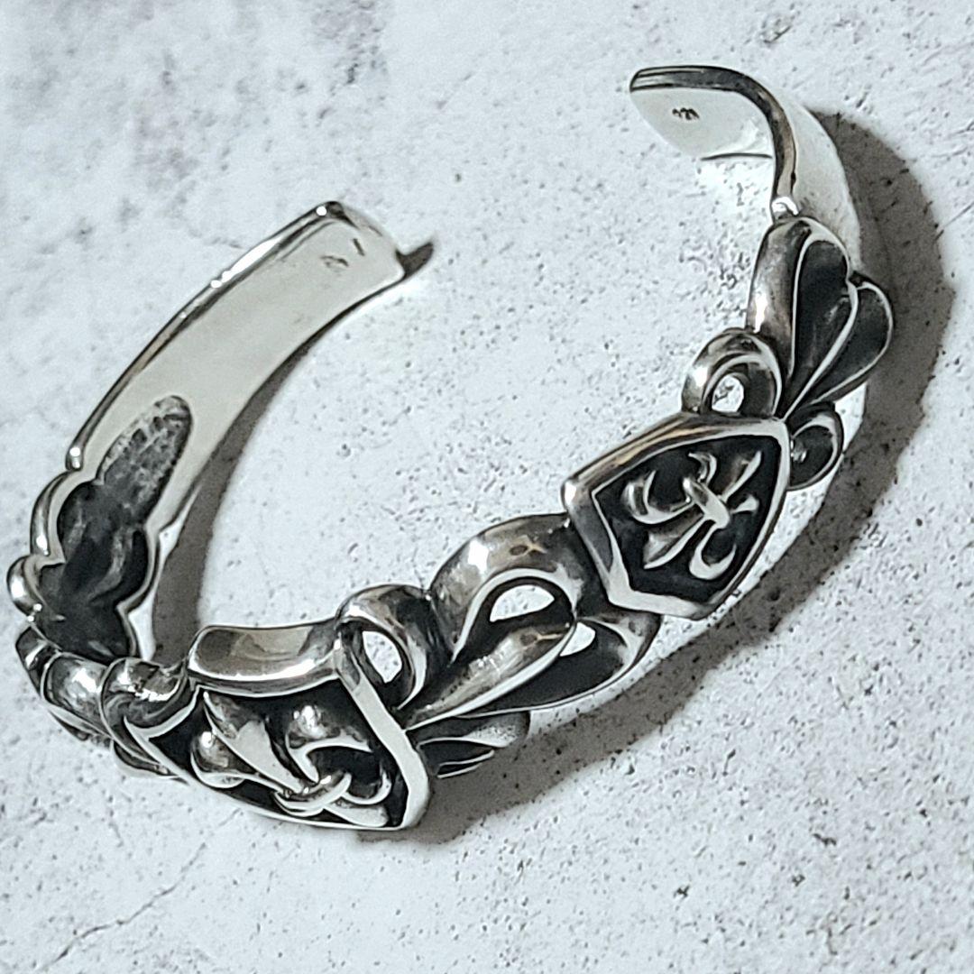 新品定価23,100円 美品 シルバー925 バングル フレア リリー