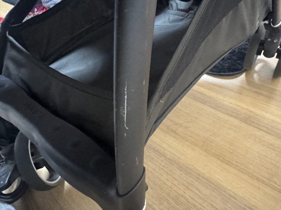 Aprica ラクーナクッションフリー ブラック 荷物フック付き ベビーカー