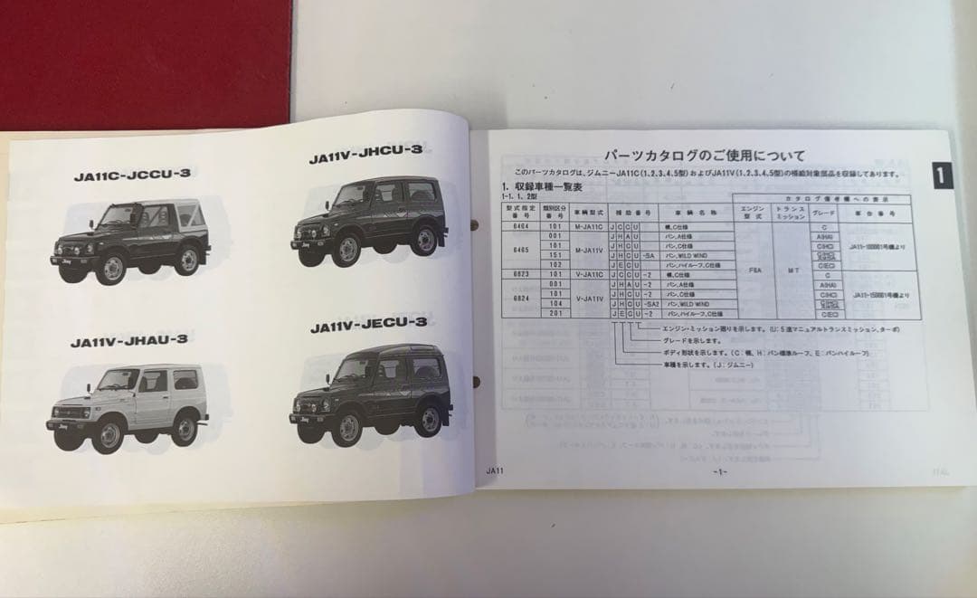 ja11 サービスマニュアル No.1～No.4まとめ売り パーツカタログ付き