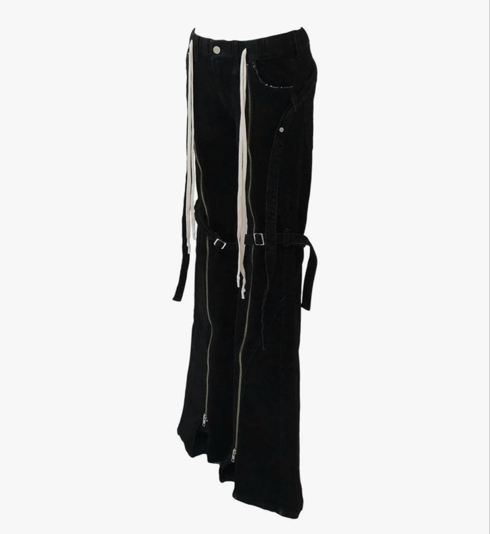 theredthred S droop denim pants ブラック