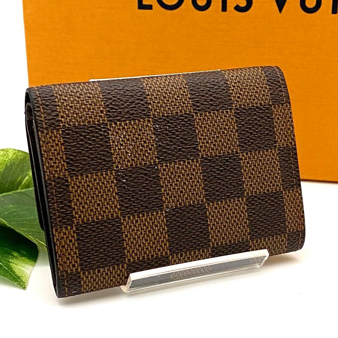 ルイヴィトン ダミエ ケース ポルトモネプラ エベヌ