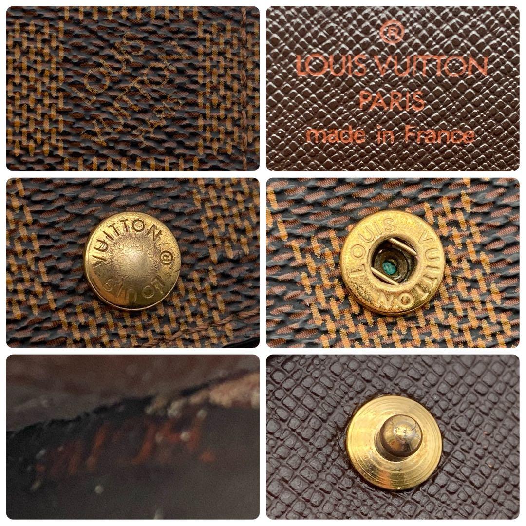 ルイヴィトン ダミエ ケース ポルトモネプラ エベヌ