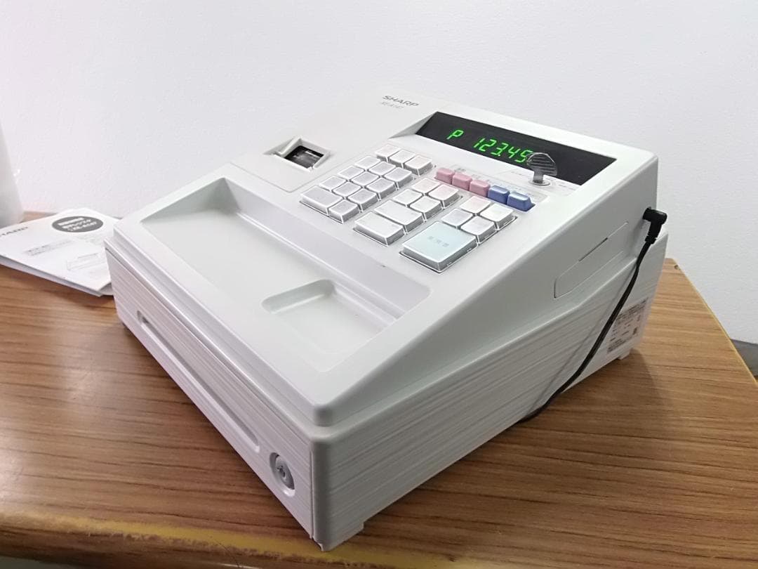 22年製美品220設定無料横型領収証シャープインボイスレジスターXE-A147