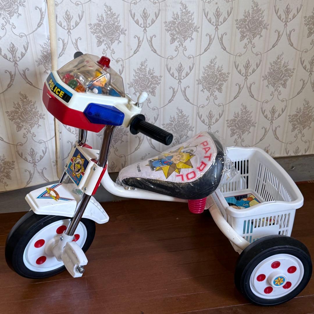 新品未使用 トッピーパトロール 三輪車 白バイ 警察 昭和 当時物 乗り物