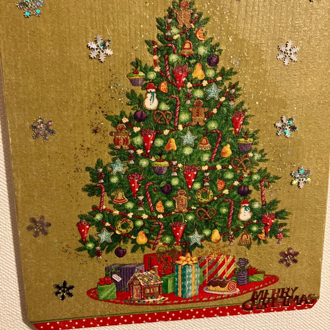 カスパリクリスマスツリーデコパージュ作品