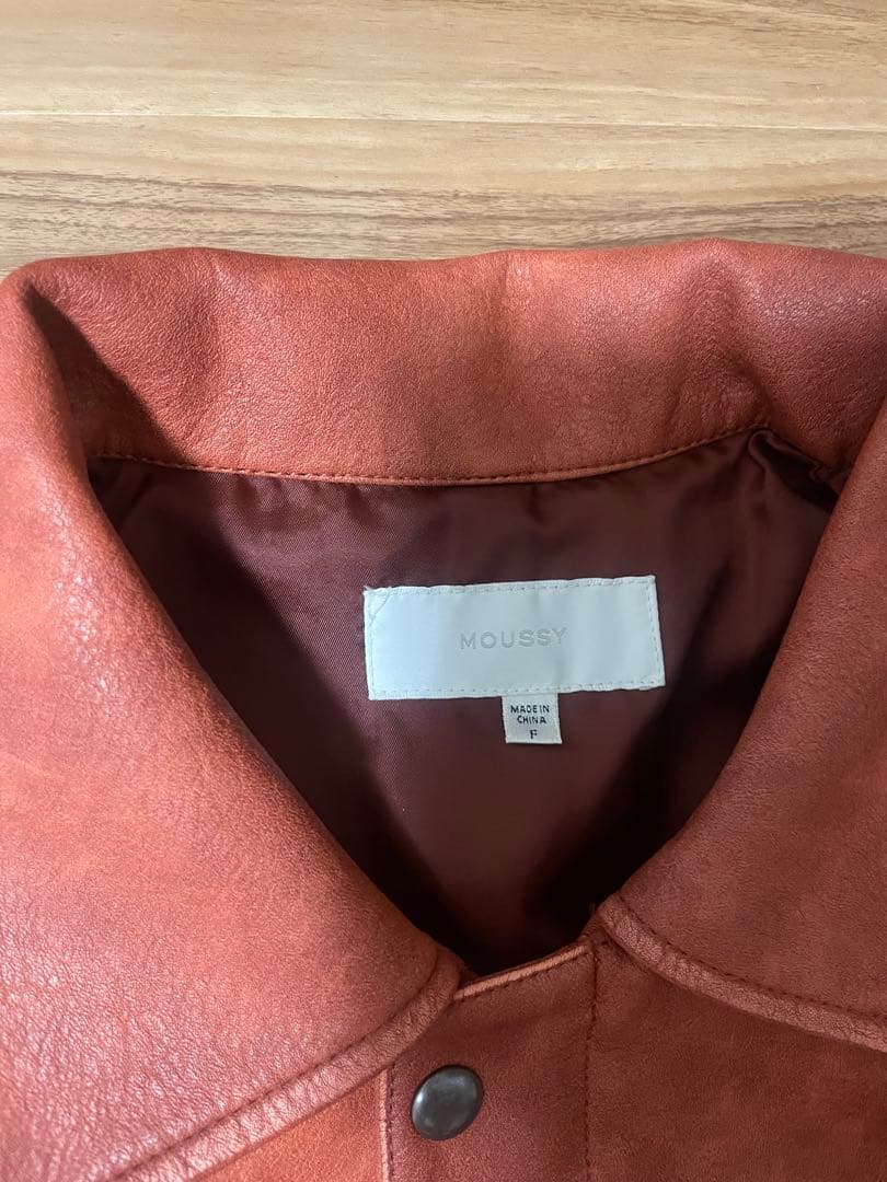 【美品】MOUSSY F/LEATHER A-2 フライトジャケット