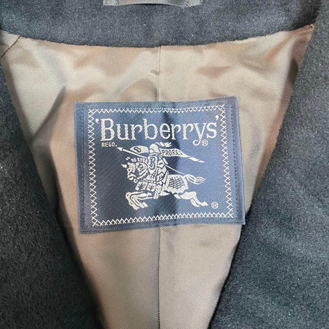 BURBERRY アンゴラ70% ウールコート　チェスターコート　黒　M