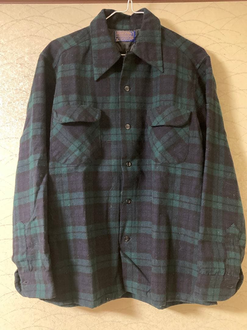 70s Pendleton ボードシャツ　ブラックウォッチ柄　M アメリカ製