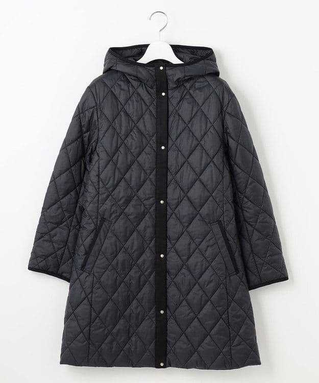 ジェイプレスレディス【洗える】 コンパクトタフタキルティング フーデッド コート