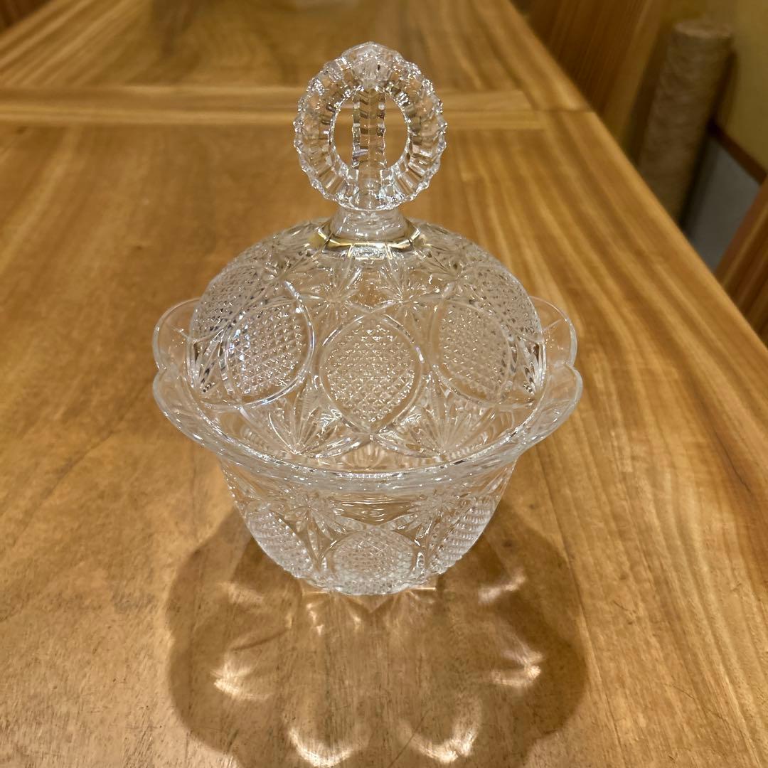 イタリア製　ビンテージクリスタル　ビスケットバロー