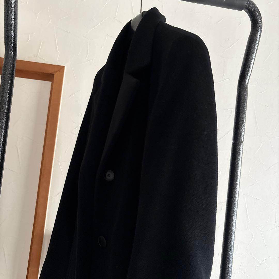 agnis b. ブラック チェスターコート サイズ2