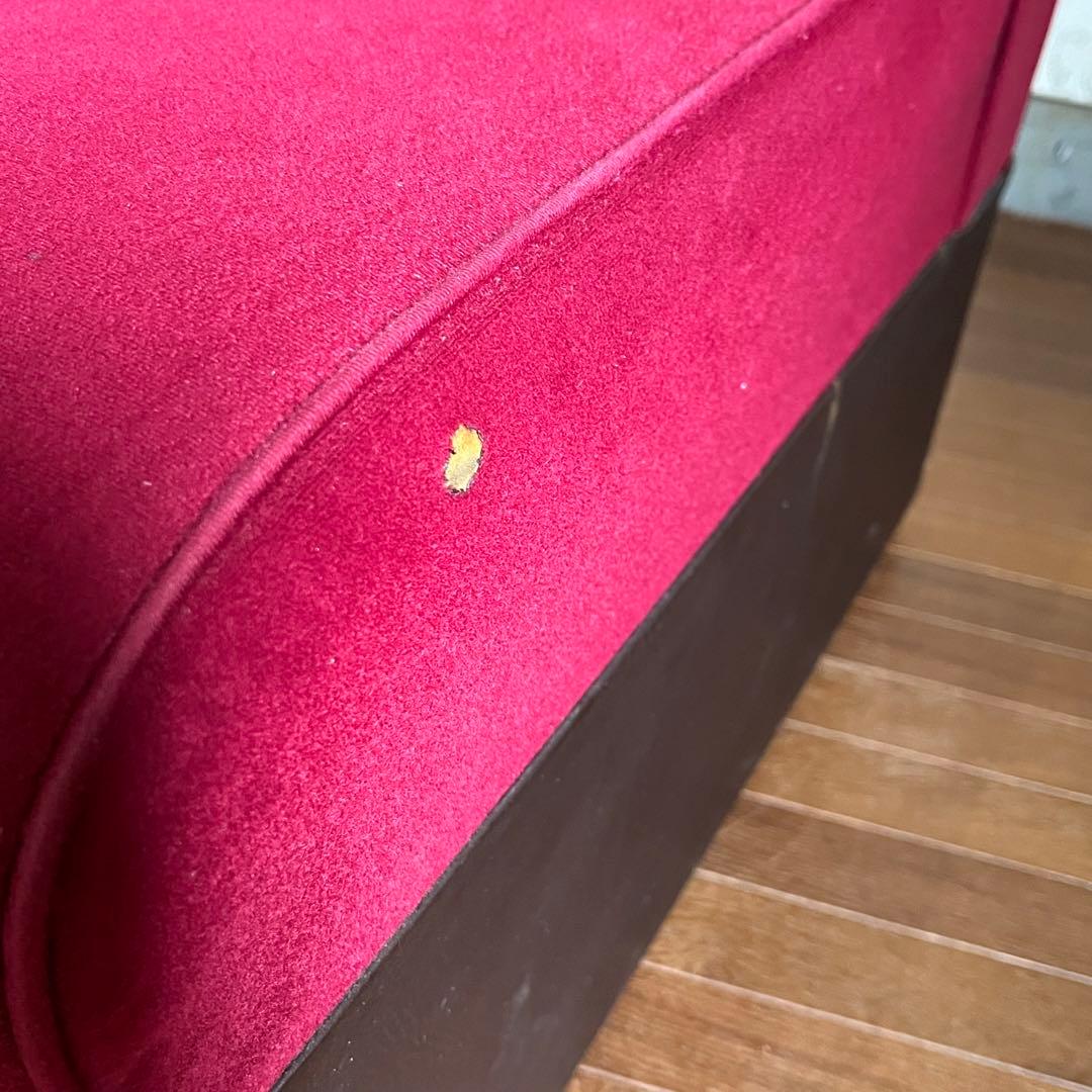 【アンティーク】② 昭和レトロ 1人掛けソファー ワインレッド スナック 喫茶店