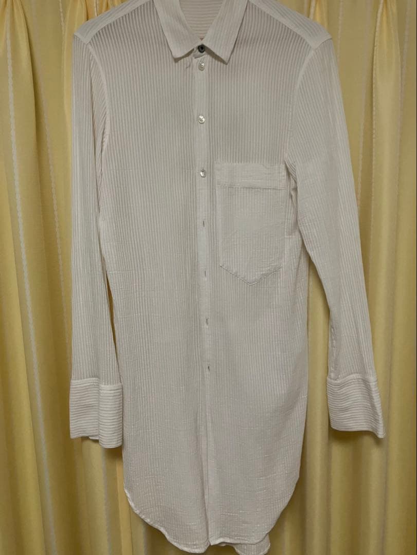 ANN DEMEULEMEESTER ロング ストライプ シャツ