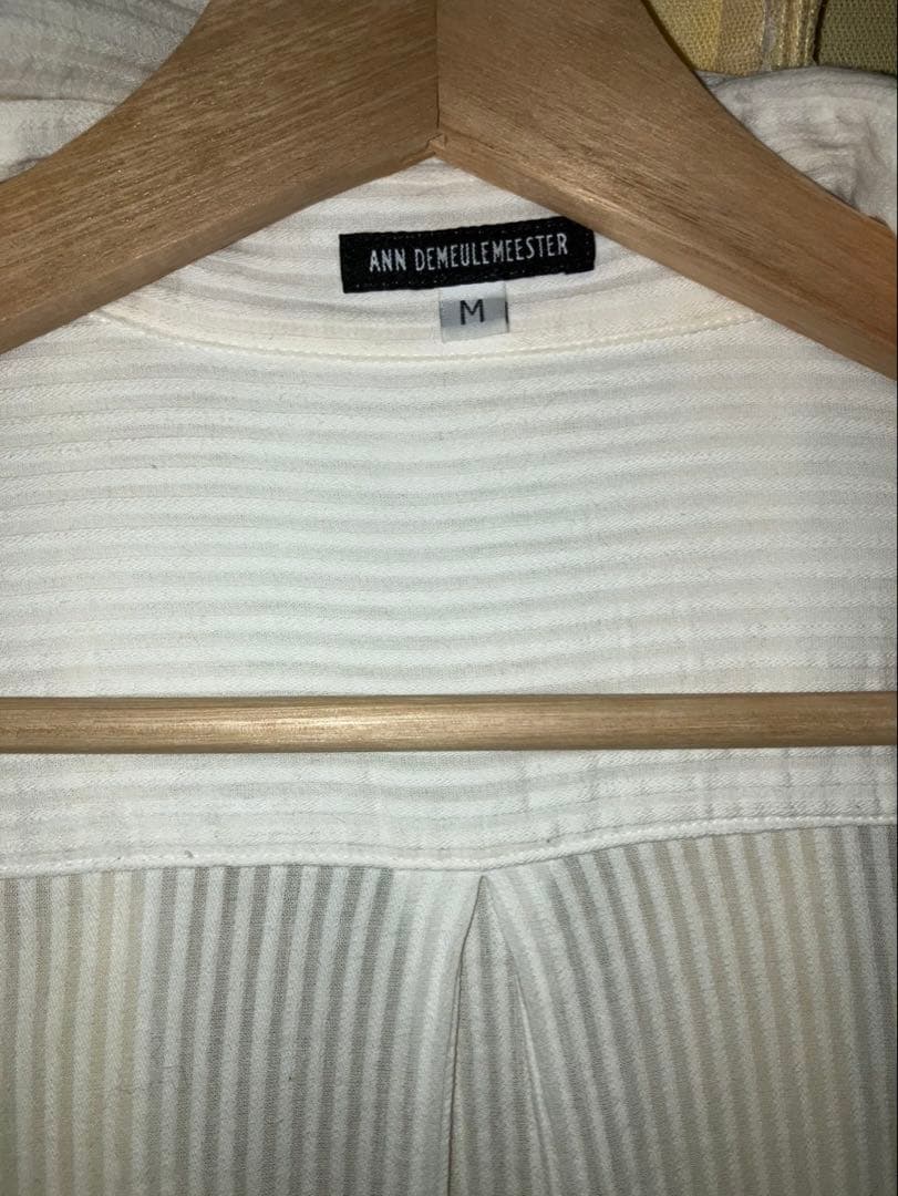 ANN DEMEULEMEESTER ロング ストライプ シャツ