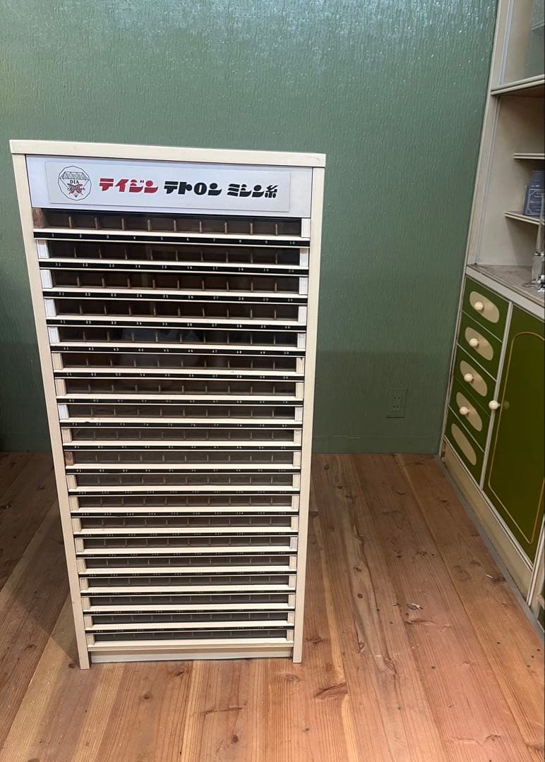 テイジン ミシン糸収納ケース 収納棚 インテリア 昭和レトロ 当時物