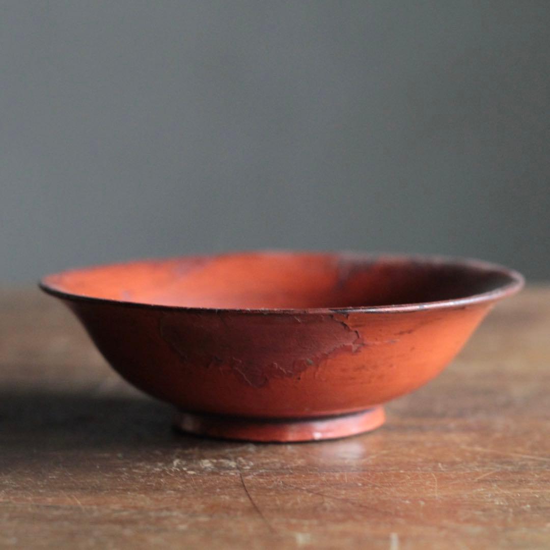 朱塗り 盃 平盃 小椀 酒器 No.3 古美術 古道具 アンティーク