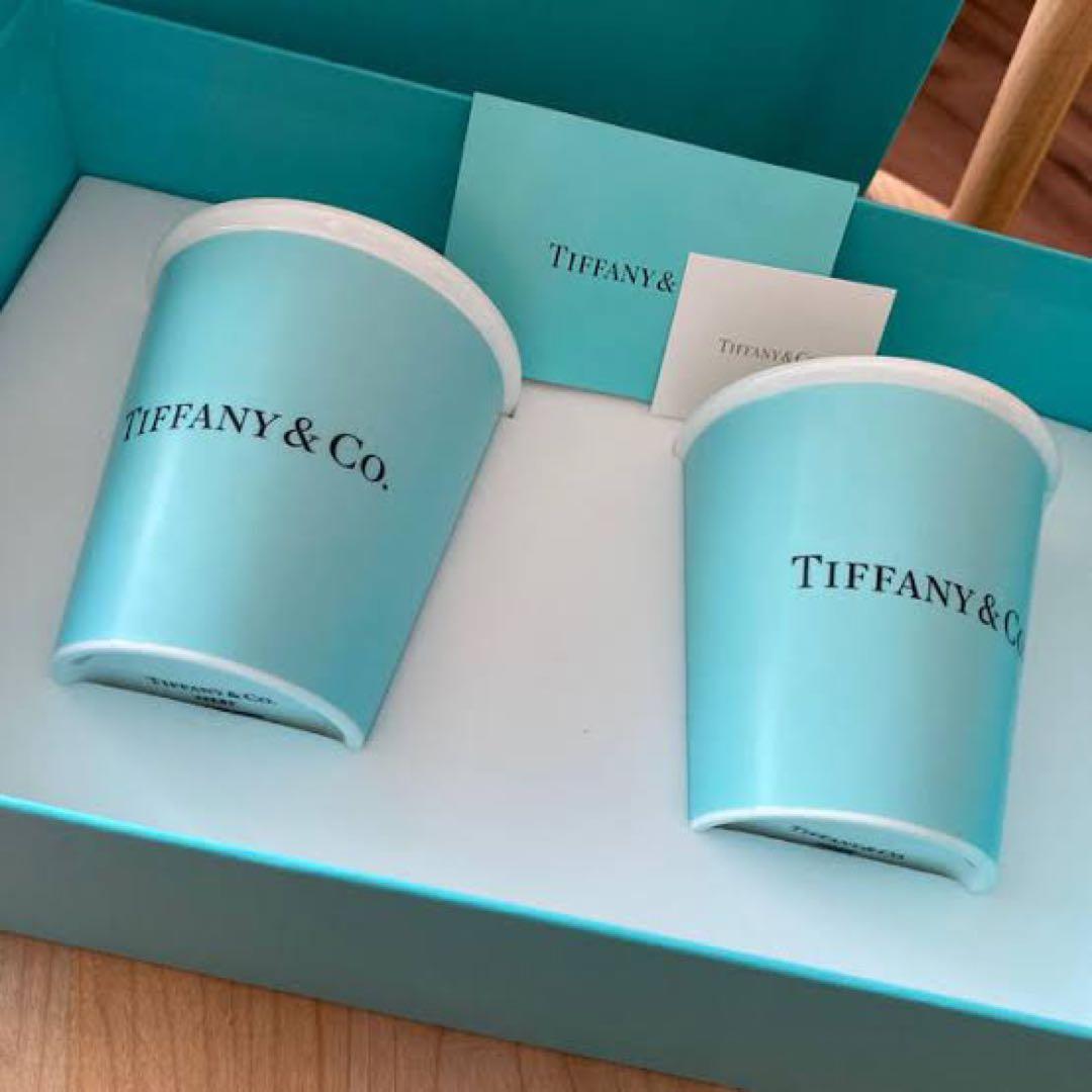 ティファニーTiffany グラスコーヒーカップ　マグカップ入手困難　最終値下げ