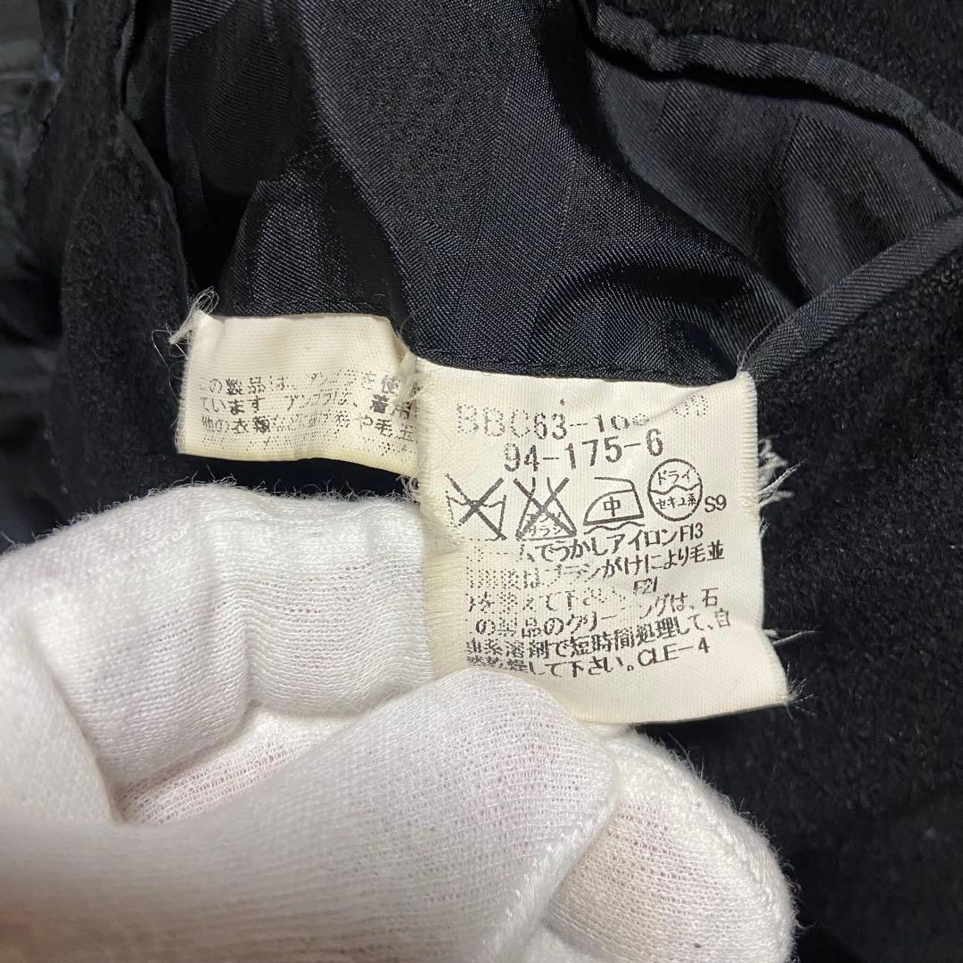 バーバリーロンドン チェスターコート ロング カシミヤ50アンゴラ50黒