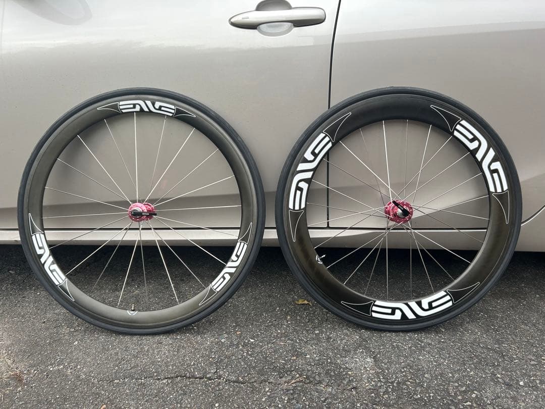 美品転倒無しENVE ChrisKing R45 カーボンホイール