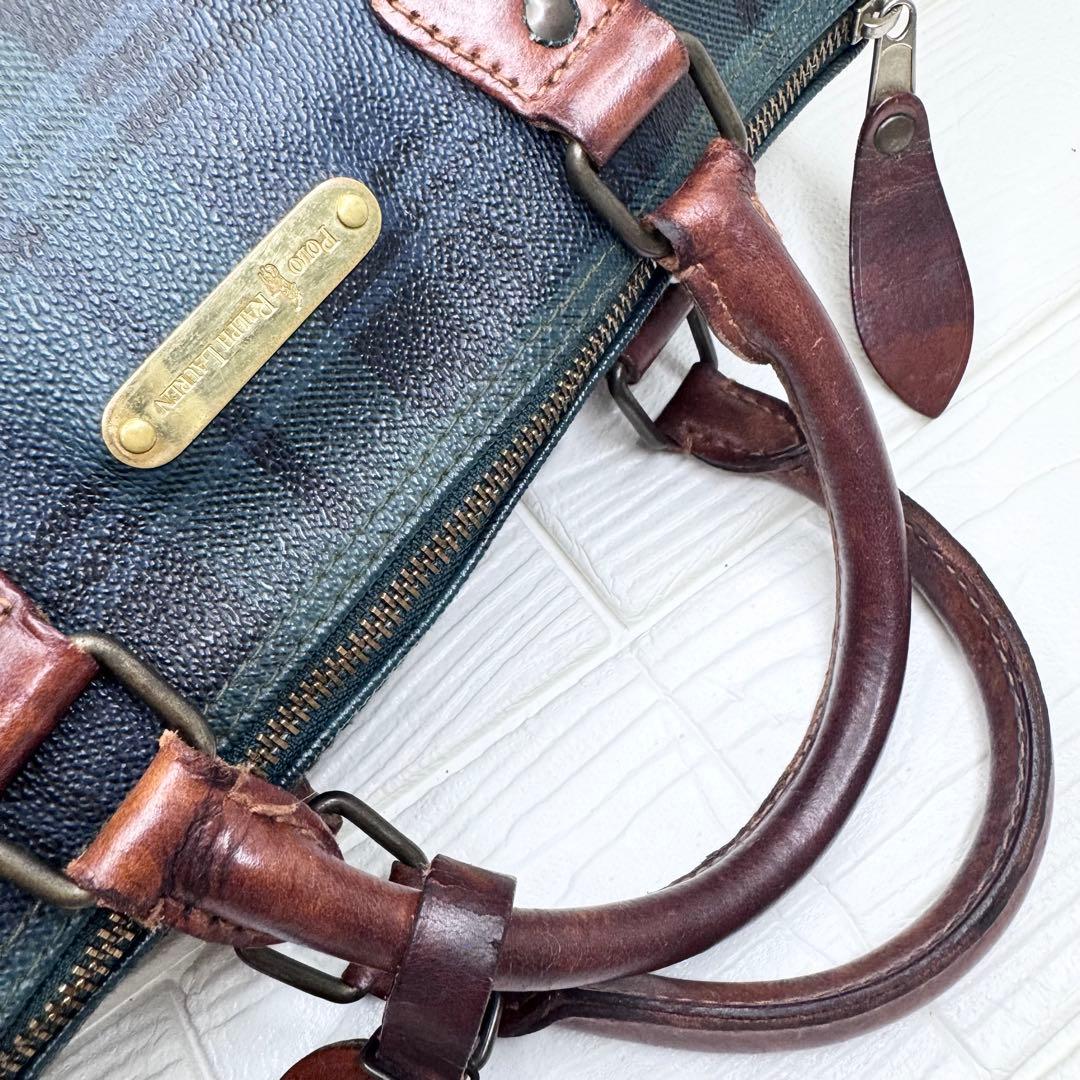 ポロラルフローレン ミニボストンバッグ ブラックウォッチ