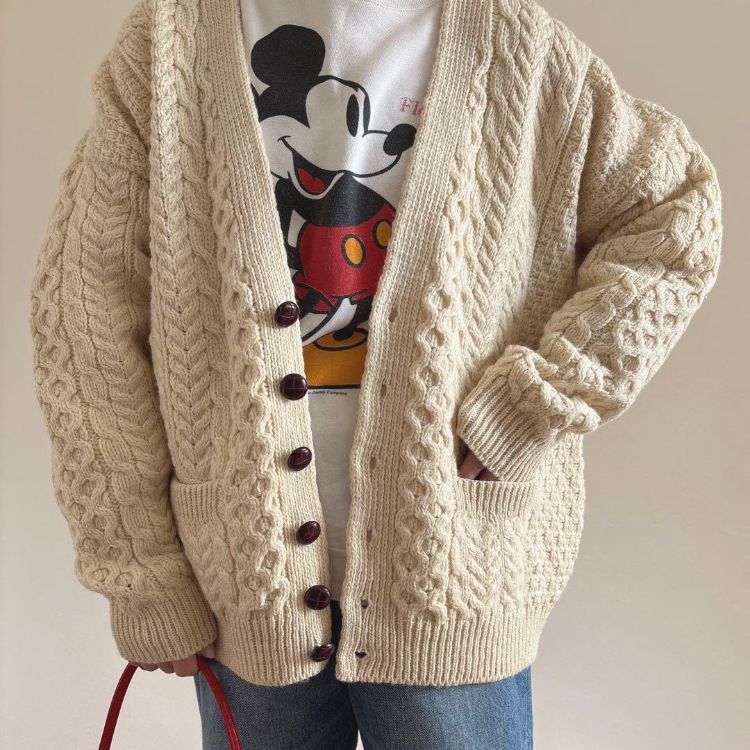 Vintage aren kint cardigan écru