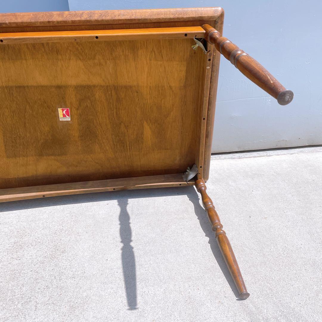 【送料込】飛騨産業 キツツキ アンティーク ダイニングテーブル 昭和レトロ