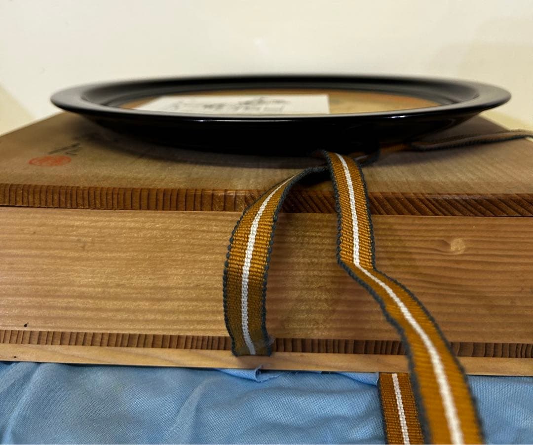 京都　平安 象彦 金箔飾り皿 「おしどり」