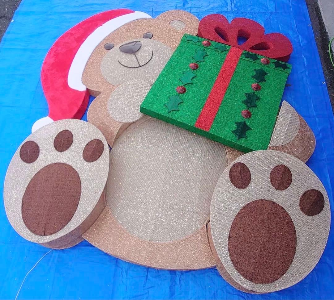 クリスマス 座っているクマのライト 約274cm 巨大 LED