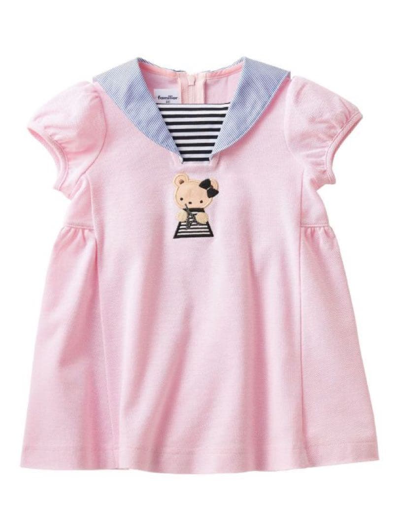 familiar現行品♡セーラーカラーワンピース　ピンク