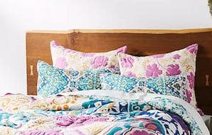 新品アンソロポロジーLeticia キングシャム枕カバー, 2枚セット