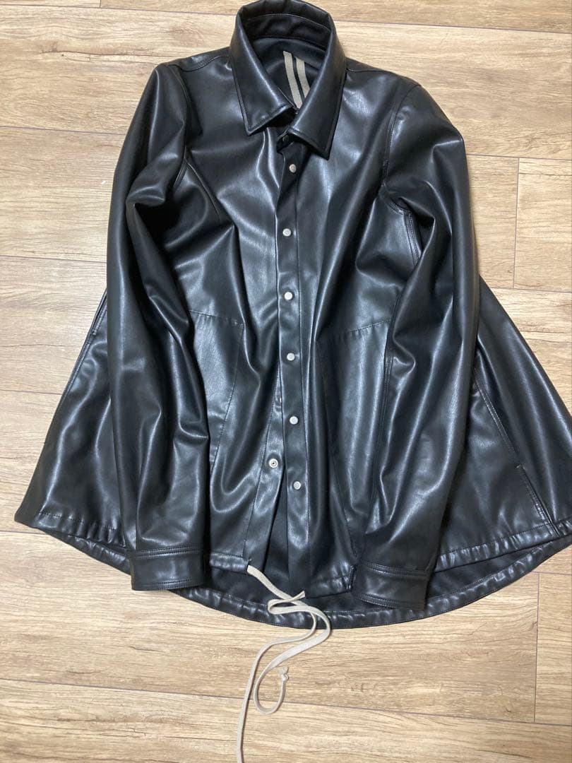 リックオウエンス　レザーシャツ20aw 20いいねで消去