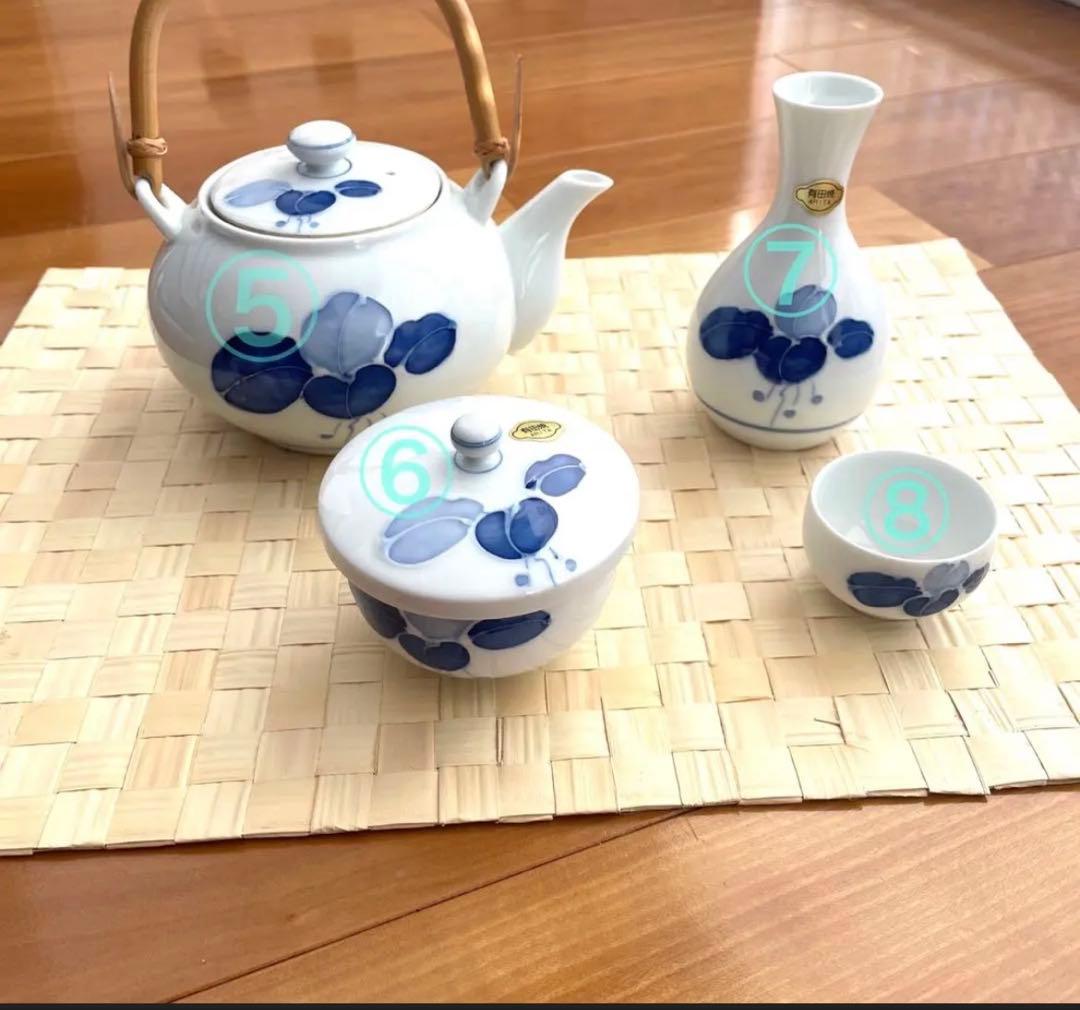 新品　有田焼　七郎右衛門　和食器　14種類　5客セット（全59個）急須　湯呑