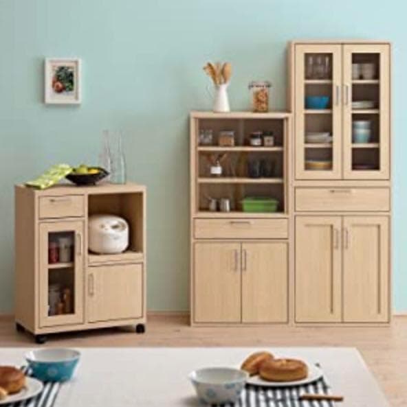 どんな部屋タイプにも合わせやすいベーシックデザイン♪❤高級木目調★キャビネット