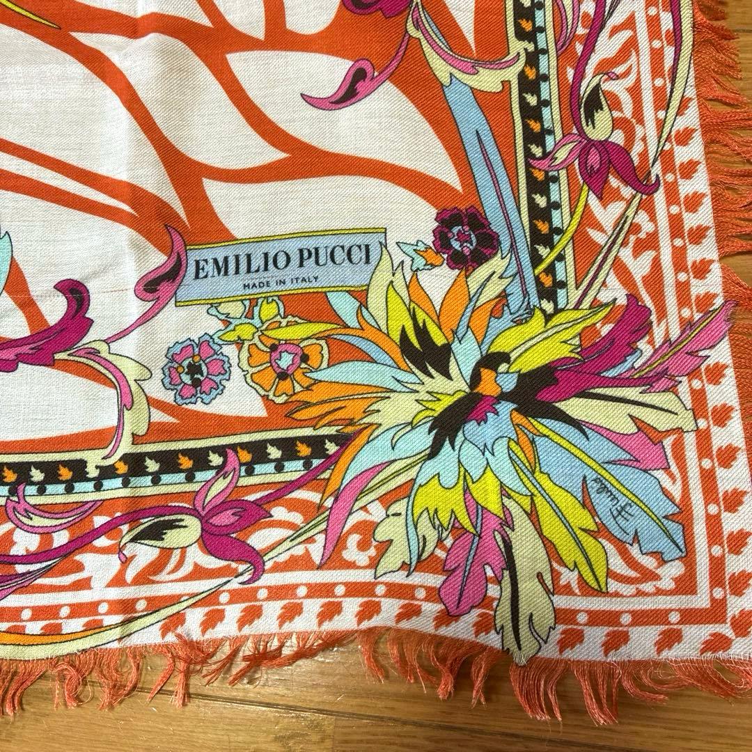 EMILIO PUCCI エミリオプッチフラワー　大判 ストール