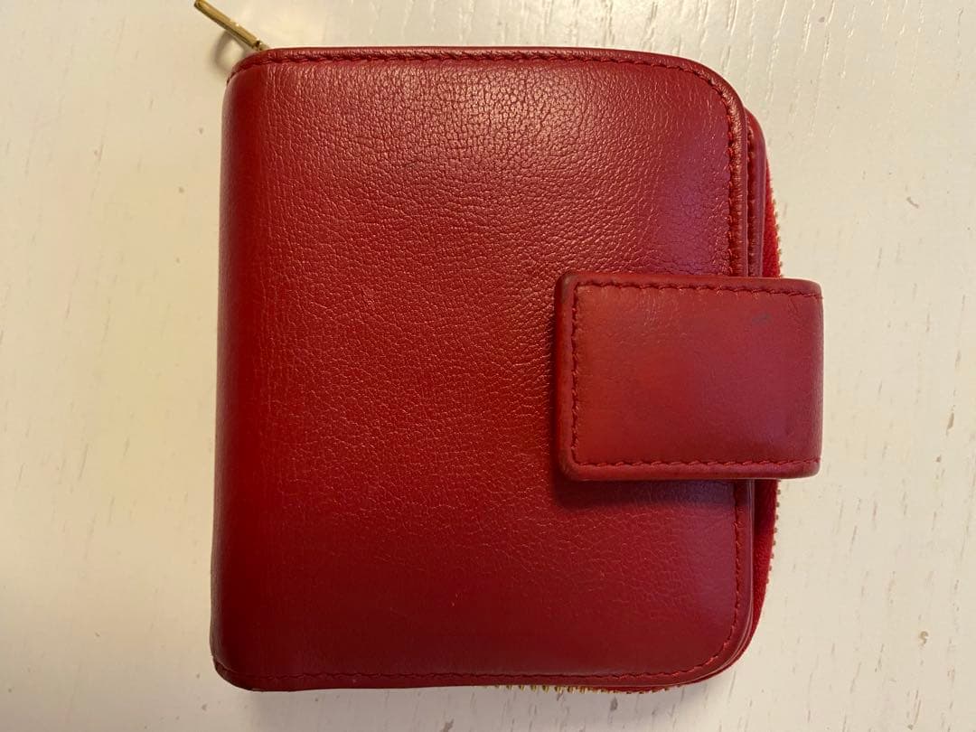 YSL 赤 二つ折り財布